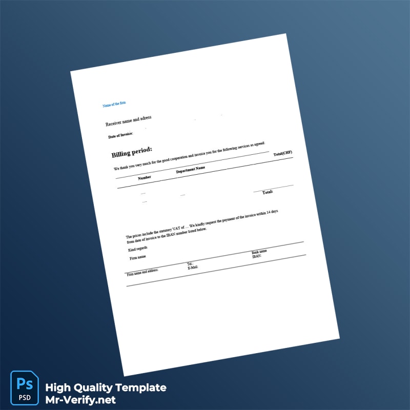 Invoice Sample Template in Word and PDF formats Invoice Sample Template in Word and PDF formats