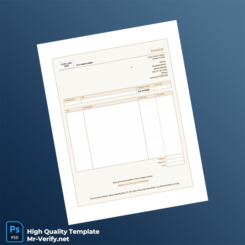 Invoice Template for Businesses Invoice Template in Word and PDF formats Invoice Template for Businesses Invoice Template in Word and PDF formats