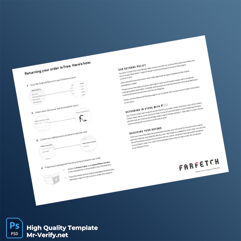 Italy Farfetch Commercial Invoice Template in Word and PDF formats page 2 Italy Farfetch Commercial Invoice Template in Word and PDF formats page 2