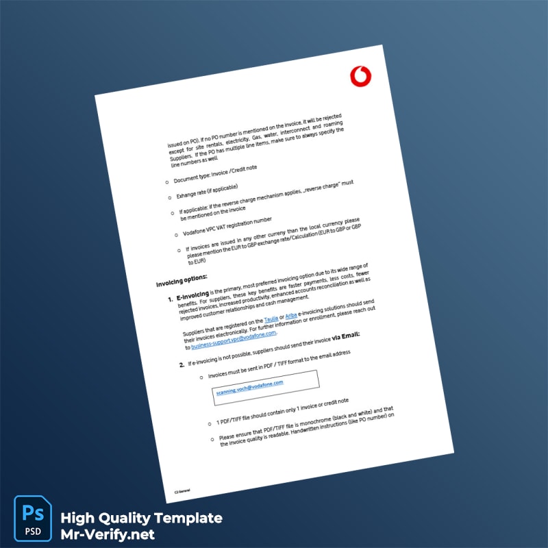 Luxembourg Vodafone Invoice Guide Template in Word and PDF formats page 2 Luxembourg Vodafone Invoice Guide Template in Word and PDF formats page 2