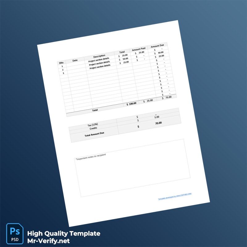 USA ANALYSISTABS Invoice Template in Word and PDF formats page 2 USA ANALYSISTABS Invoice Template in Word and PDF formats page 2