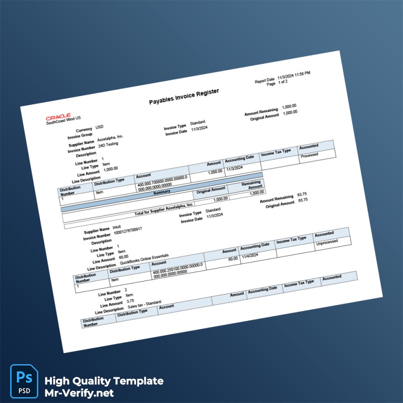 USA Intuit Invoice Template in Word and PDF formats page 2 USA Intuit Invoice Template in Word and PDF formats page 2