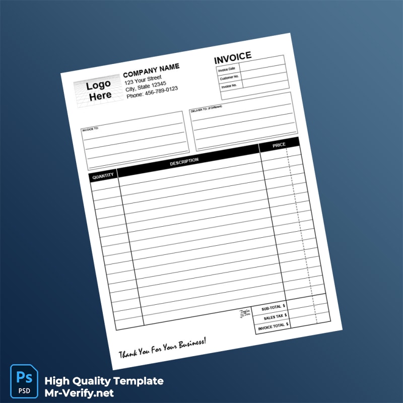 USA Invoice Template Template in Word and PDF formats USA Invoice Template Template in Word and PDF formats